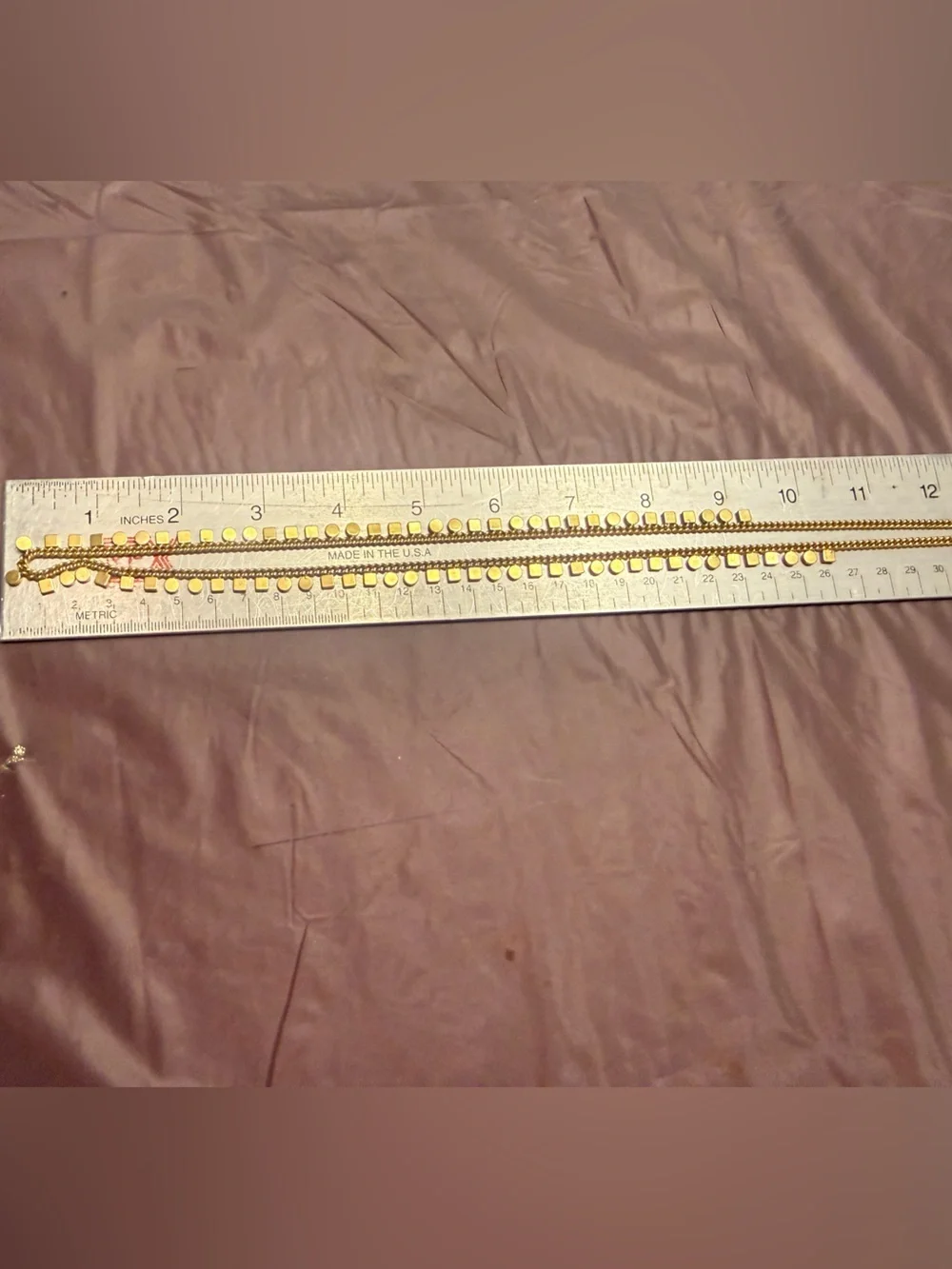 Madewell Gold Tone Mini Geochain Long Necklace - Picture 8 of 9
